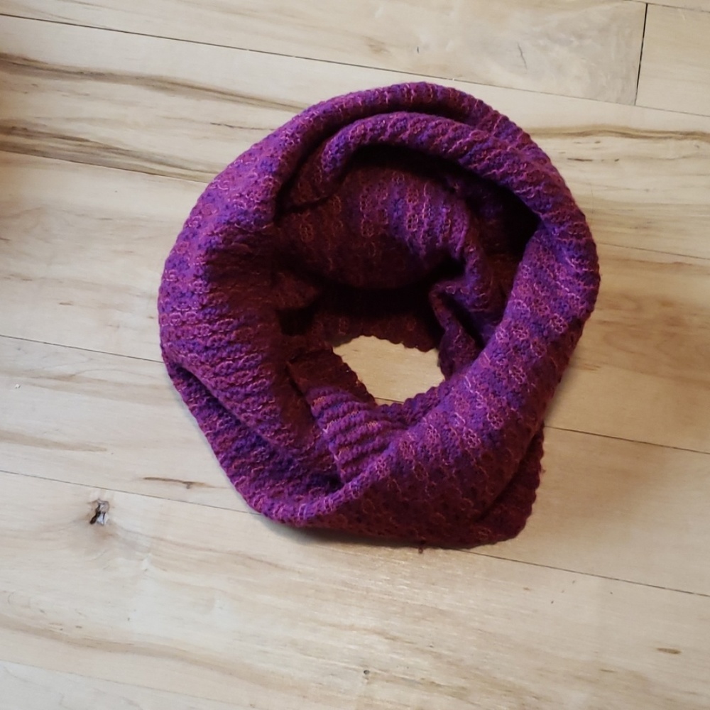 Colorful warm infinity scarf